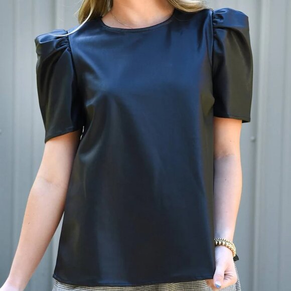 Thml Living A Dream Leather Top Size S - Picture 4 of 5